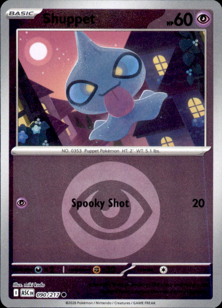 Shuppet (Energy Symbol Pattern) Reverse Holo Common ME: Ascended Heroes 090/217 NM