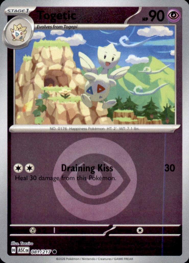 Togetic (Energy Symbol Pattern) Reverse Holo Common ME: Ascended Heroes 081/217 NM