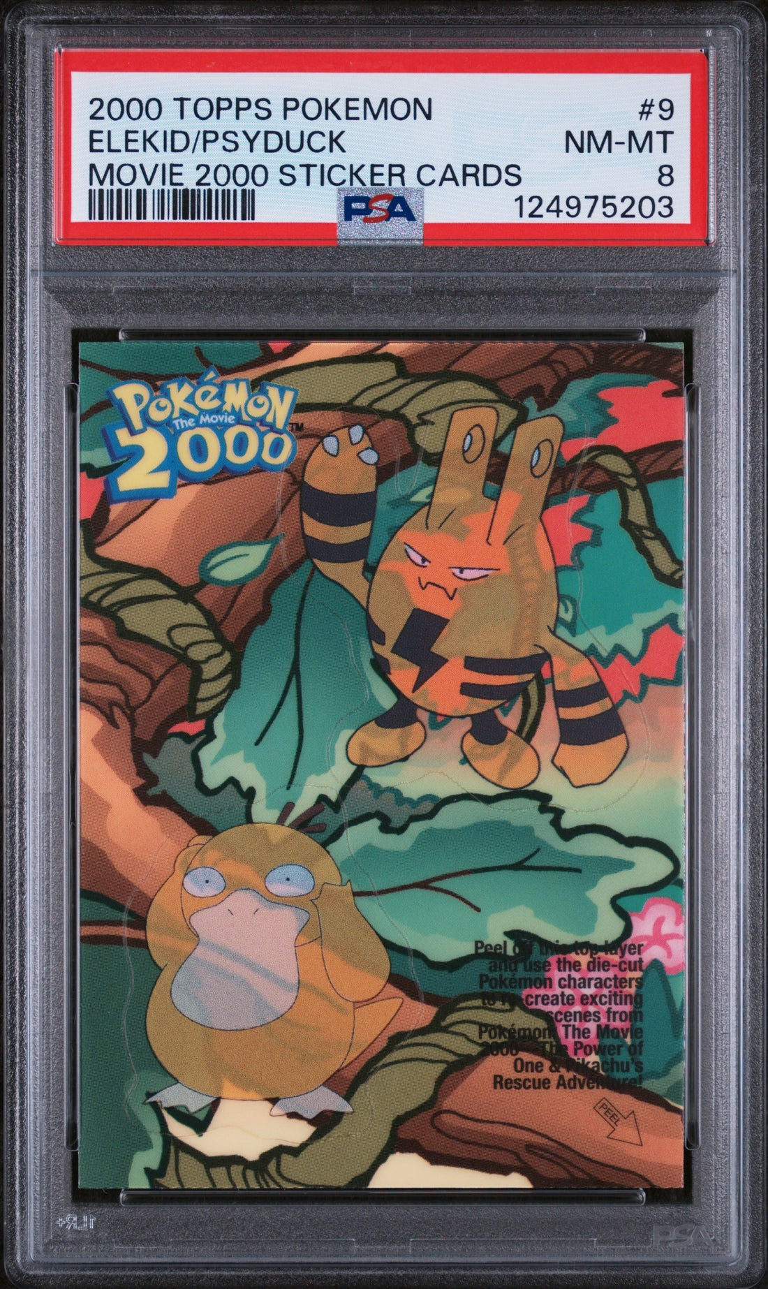 Elekid/Psyduck Movie 2000 Sticker Cards Topps Pokemon The Movie 2000 Sticker Car