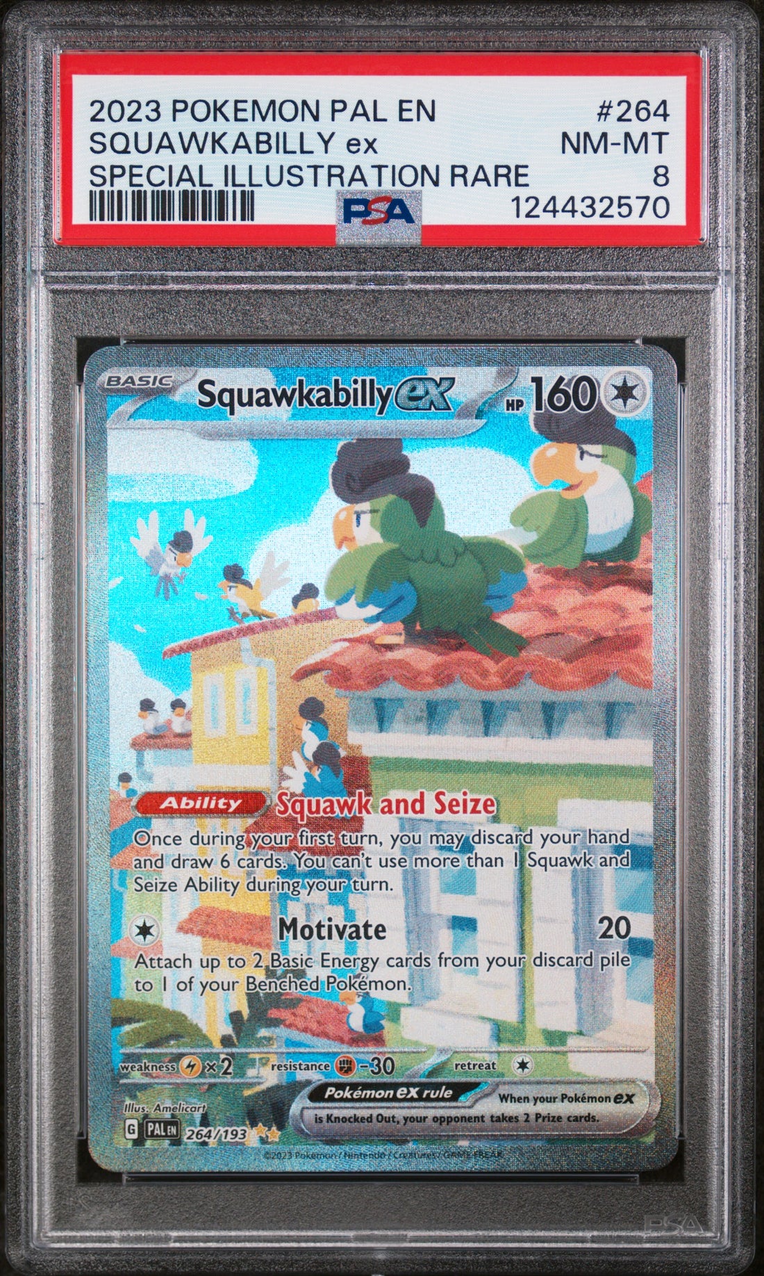 Squawkabilly Ex Special Illustration Rare Pokemon Pal En-Paldea Evolved 264 NM P
