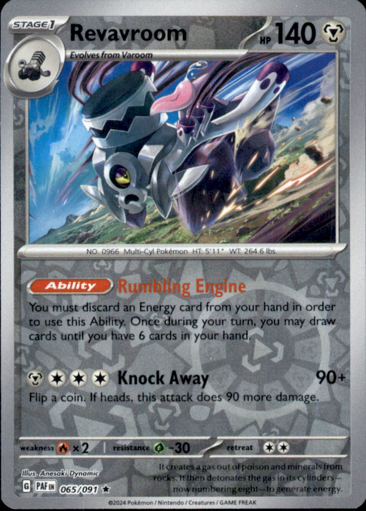 Revavroom Reverse Holo Rare SV01: Scarlet & Violet Base Set 142/198 NM