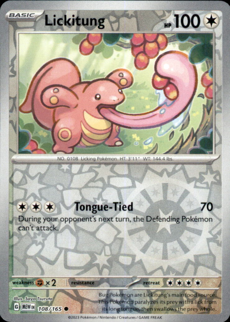 Lickitung Reverse Holo Common SV: Scarlet & Violet 151 108/165 NM