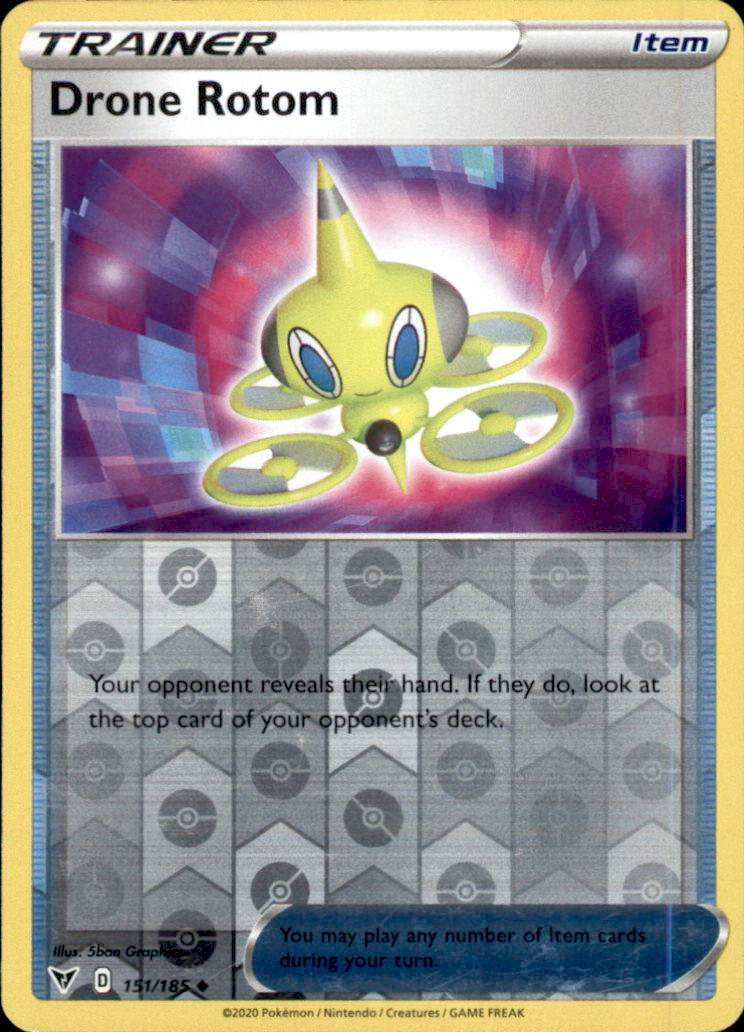 Drone Rotom Reverse Holo Uncommon SWSH04: Vivid Voltage 151/185 NM