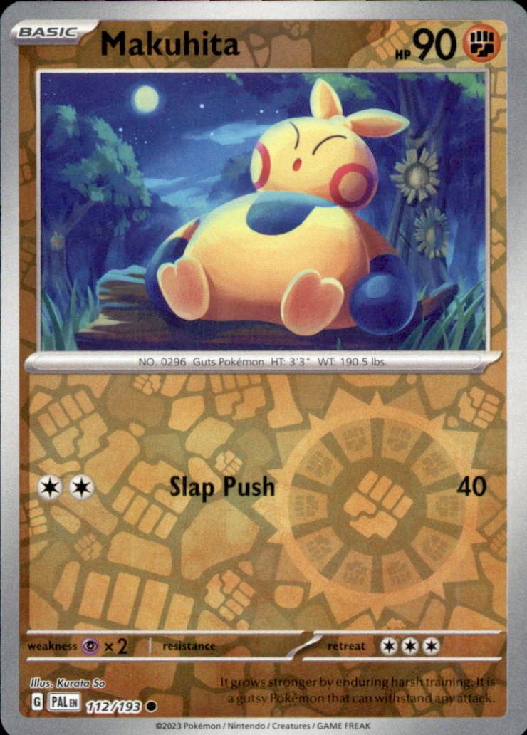 Makuhita Reverse Holo Common SV02: Paldea Evolved 112/193 NM