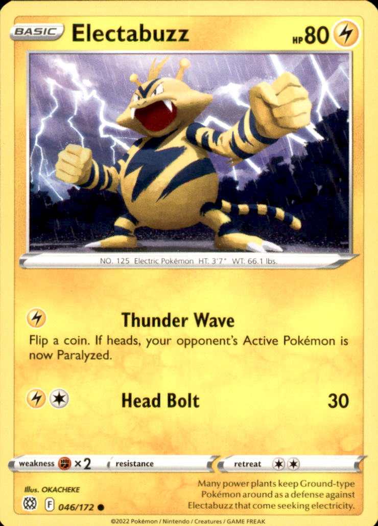 Electabuzz Common SWSH09: Brilliant Stars 046/172 NM
