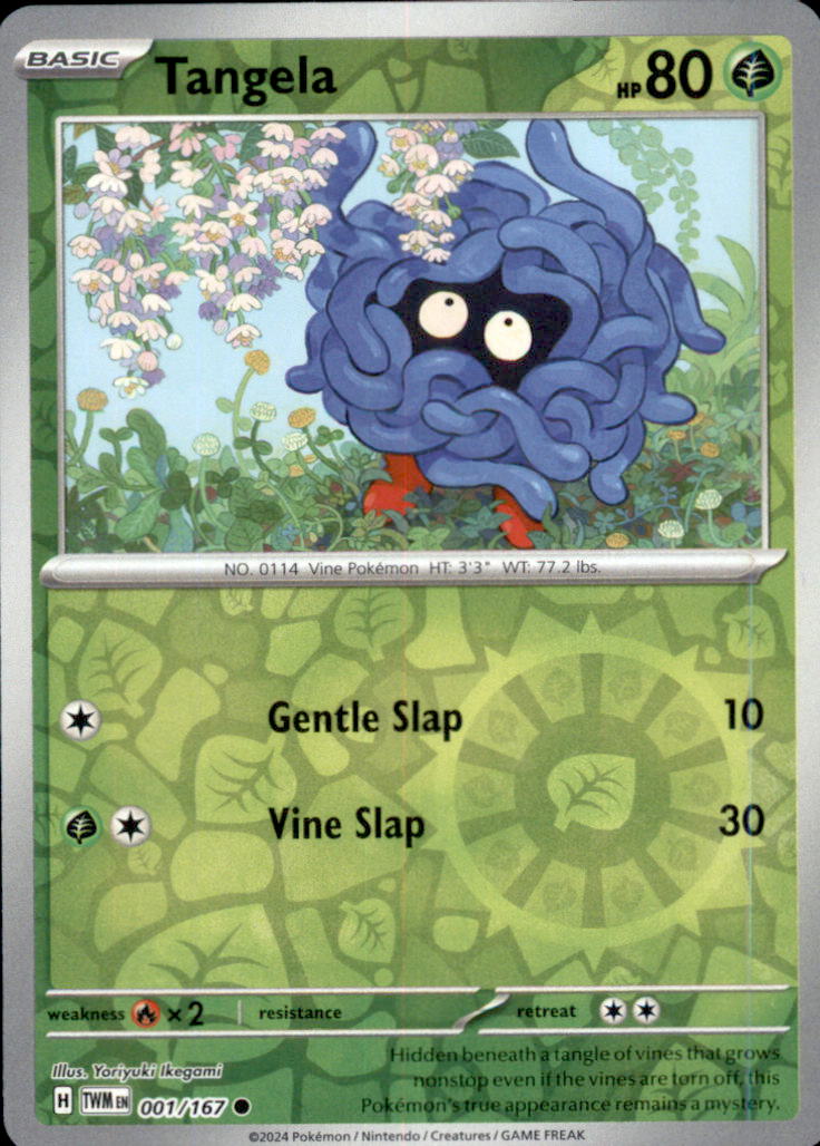 Tangela Reverse Holo Common SV06: Twilight Masquerade 001/167 NM