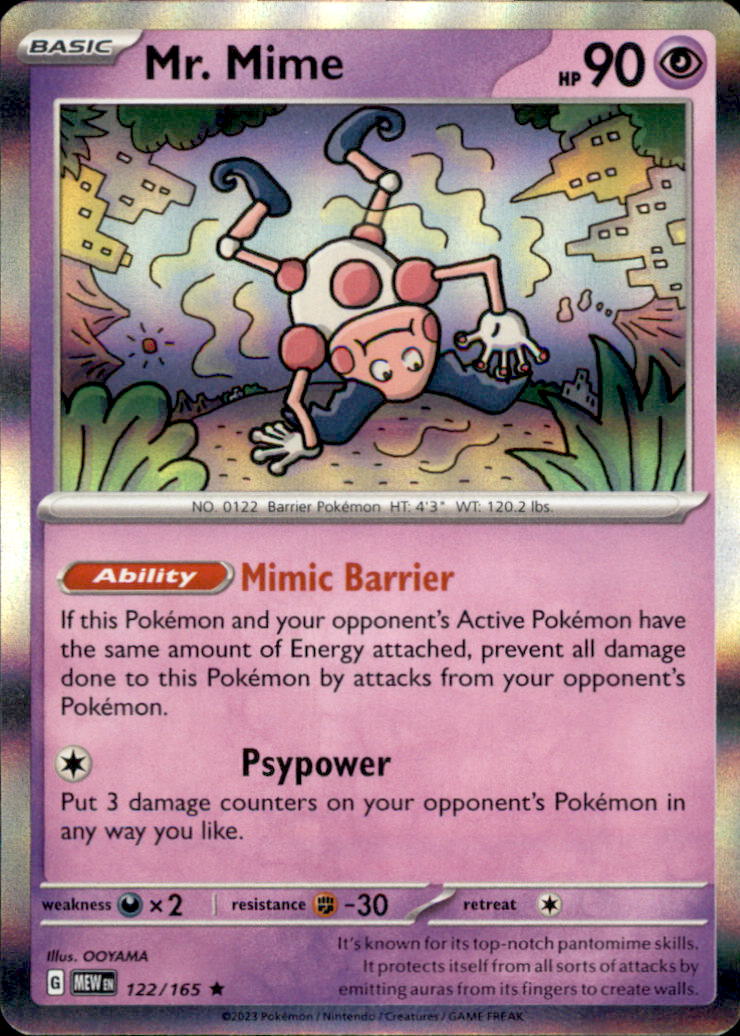 Mr. Mime Holo Rare SV: Scarlet & Violet 151 122/165 NM