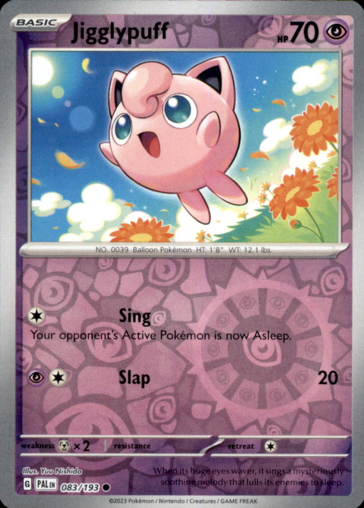 Jigglypuff Reverse Holo Common SV02: Paldea Evolved 083/193 NM