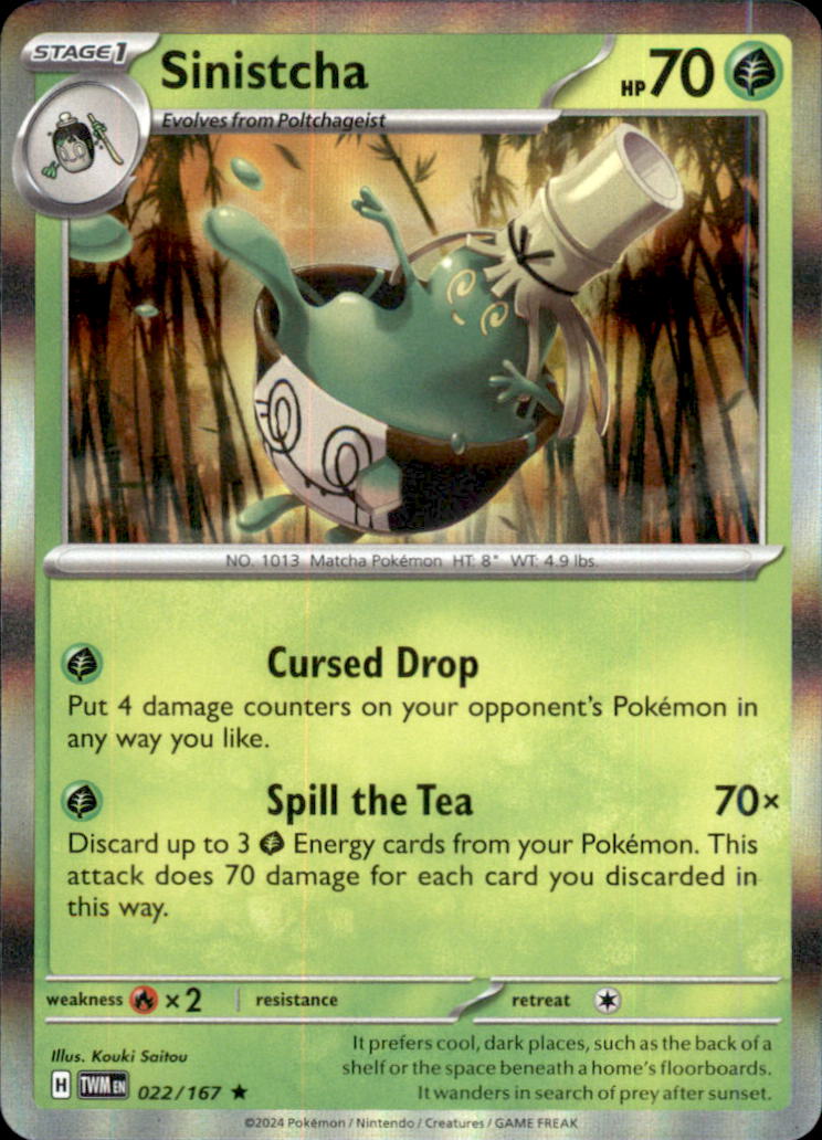 Sinistcha Holo Rare SV06: Twilight Masquerade 022/167 NM