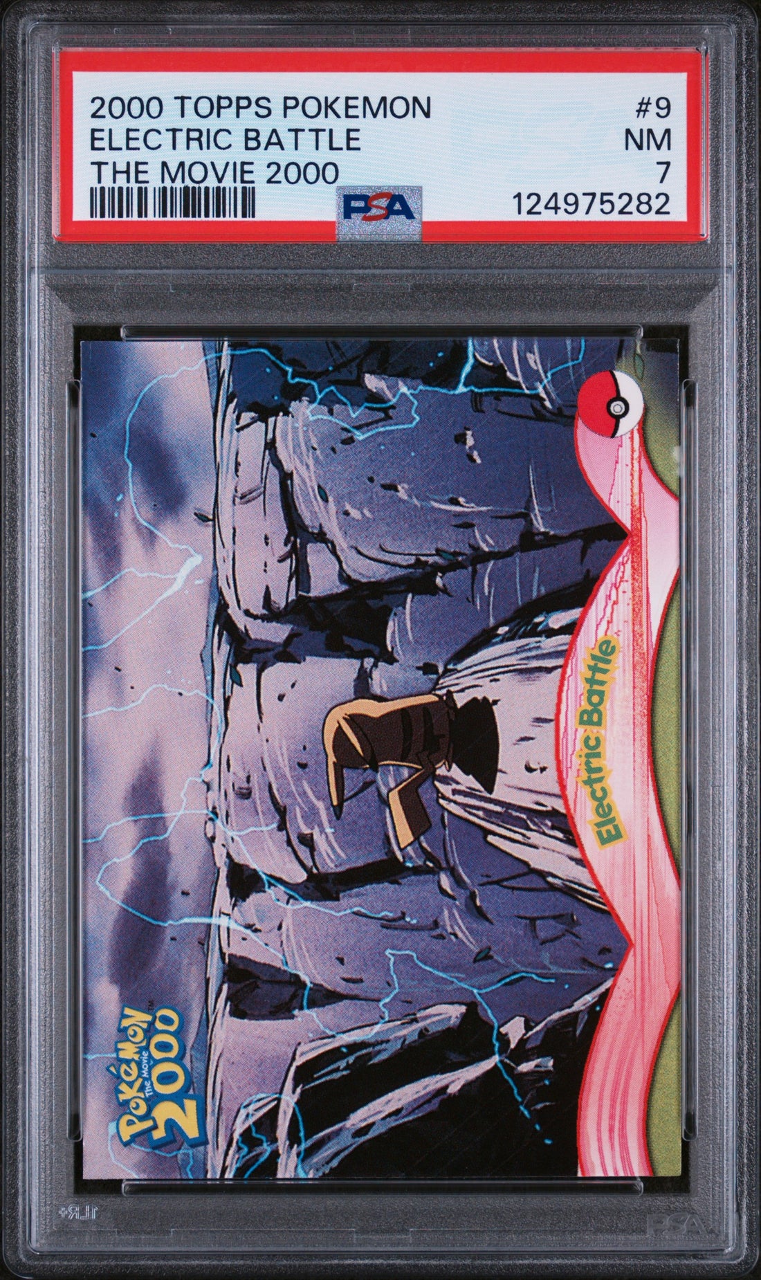 Electric Battle The Movie 2000 Topps Pokemon The Movie 2000 9 NM PSA 7