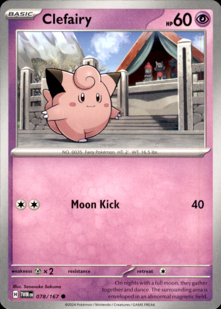 Clefairy Common SV06: Twilight Masquerade 078/167 NM
