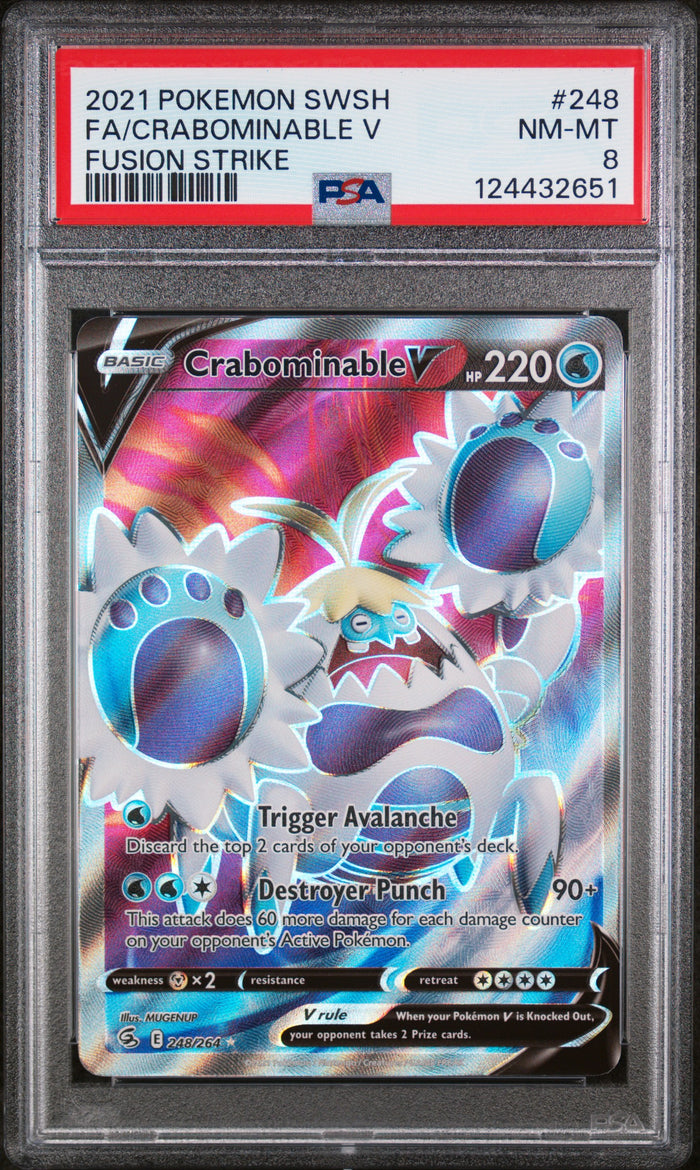 Fa/Crabominable V Fusion Strike Pokemon Sword & Shield Fusion Strike 248 NM PSA