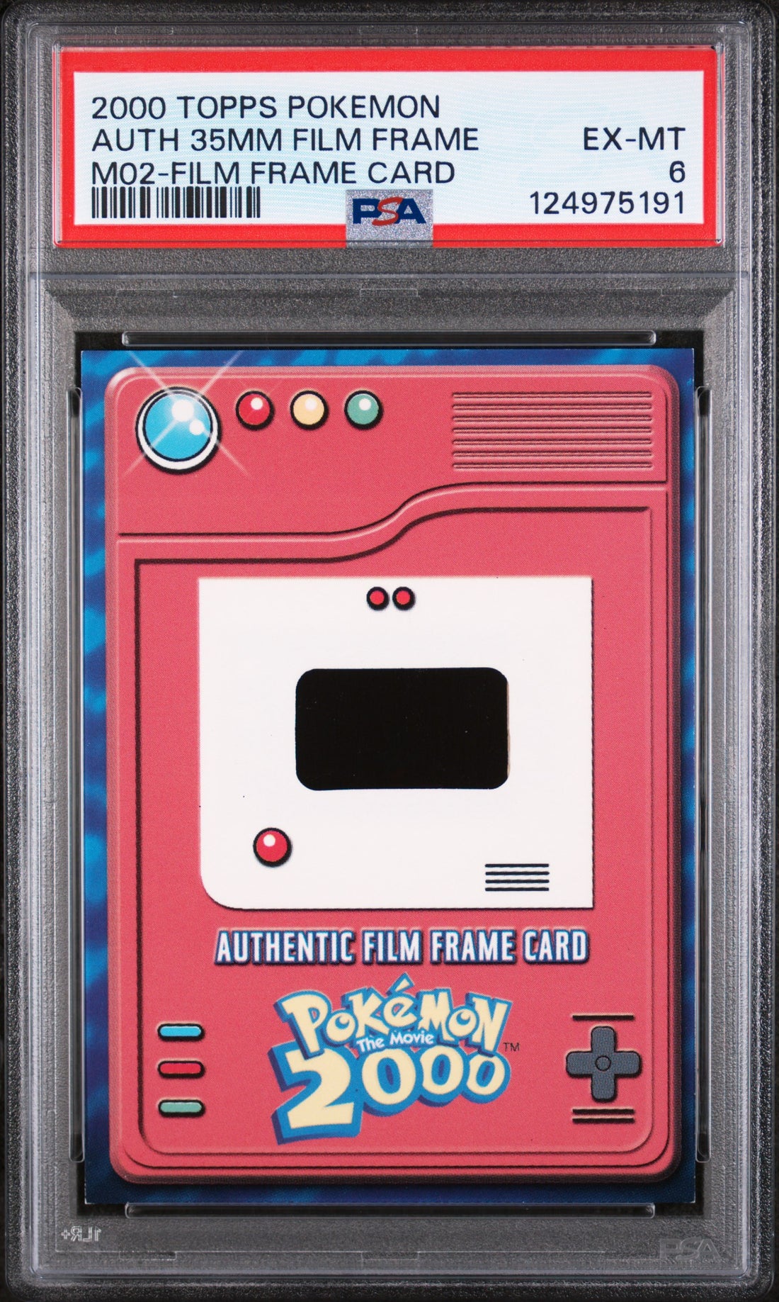 Auth 35mm Film Frame M02-Film Frame Card Topps Pokemon The Movie 2000 Bulbasaur