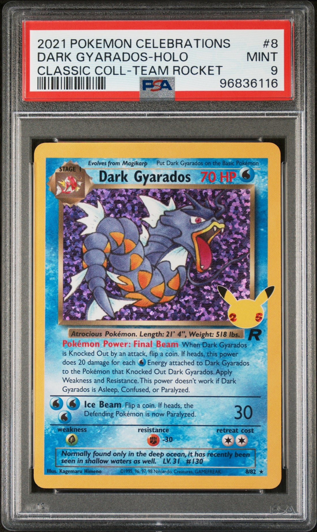 Dark Gyarados-Holo Classic Coll-Team Rocket Pokemon Celebrations Classic Collect