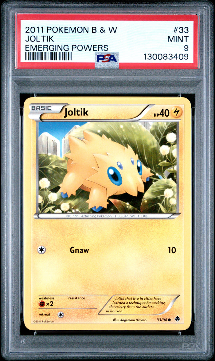 Joltik Emerging Powers Pokemon Black & White Emerging Powers 33 NM PSA 9
