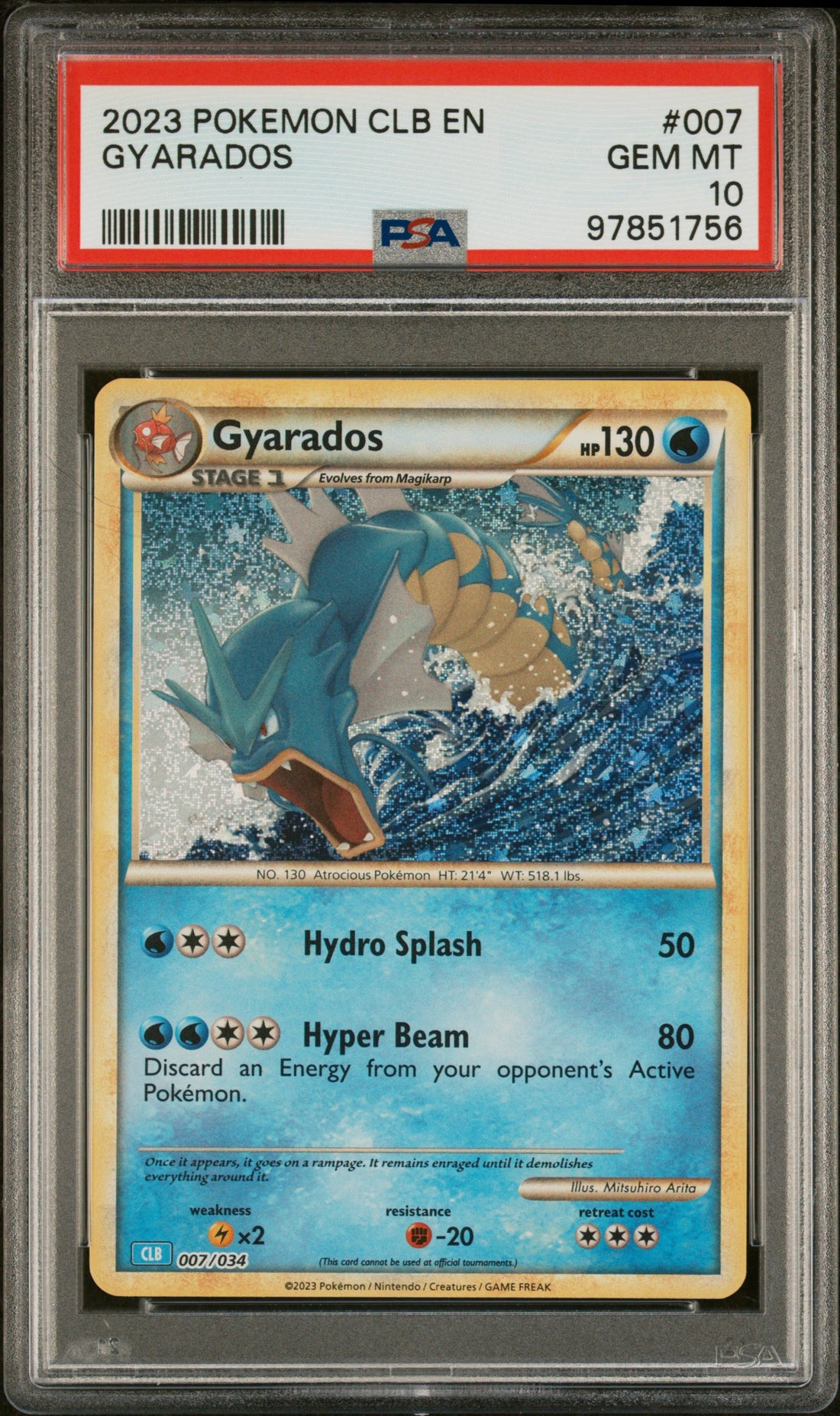 Gyarados Pokemon Clb-Trading Card Game Classic Blastoise & Suicune Ex Deck 007 N