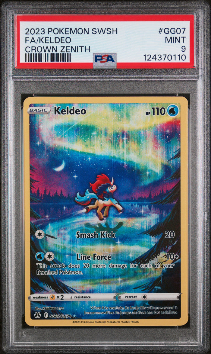 Fa/Keldeo Crown Zenith Pokemon Sword And Shield Crown Zenith GG07 NM PSA 9