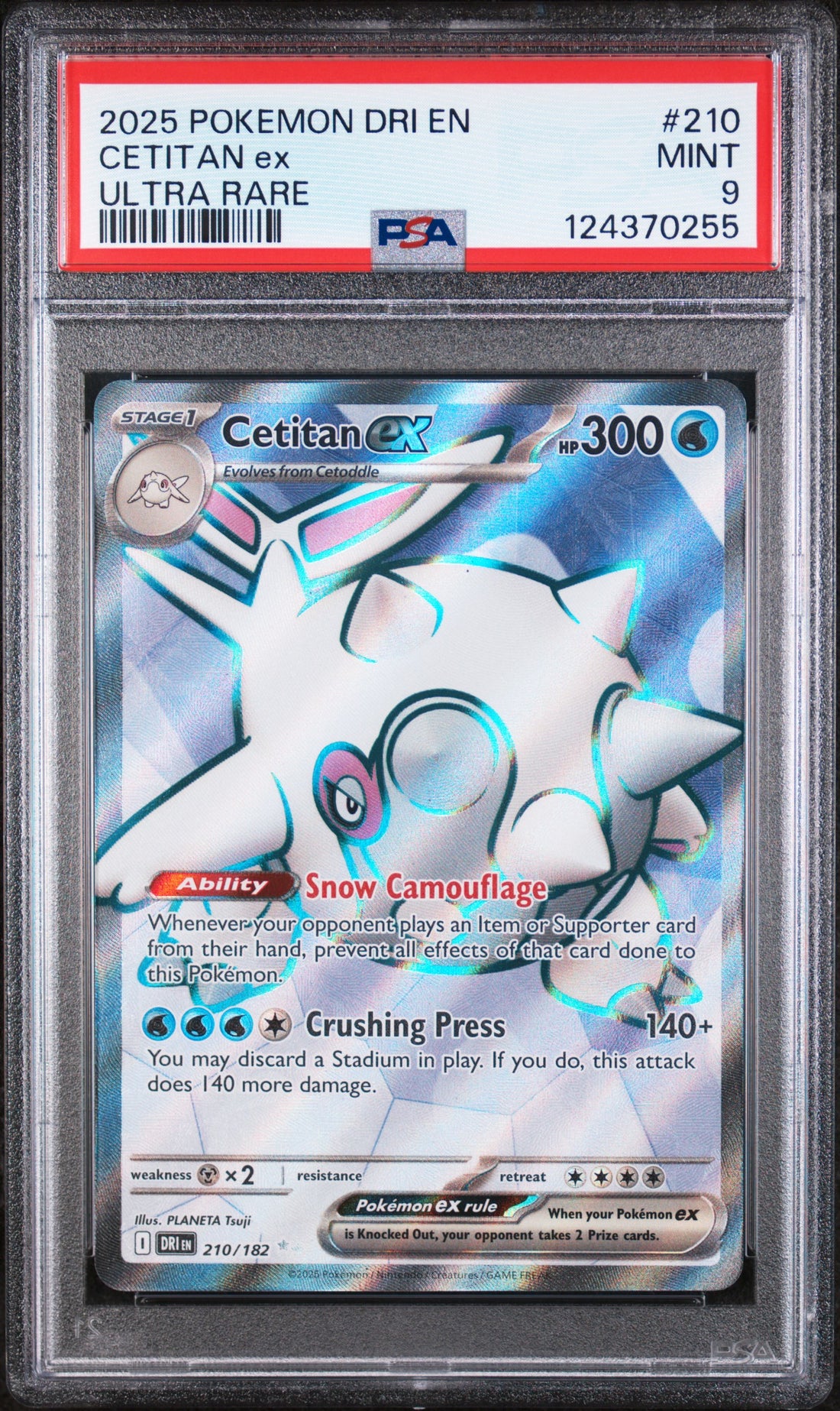Cetitan Ex Ultra Rare Pokemon Dri En-Destined Rivals 210 NM PSA 9