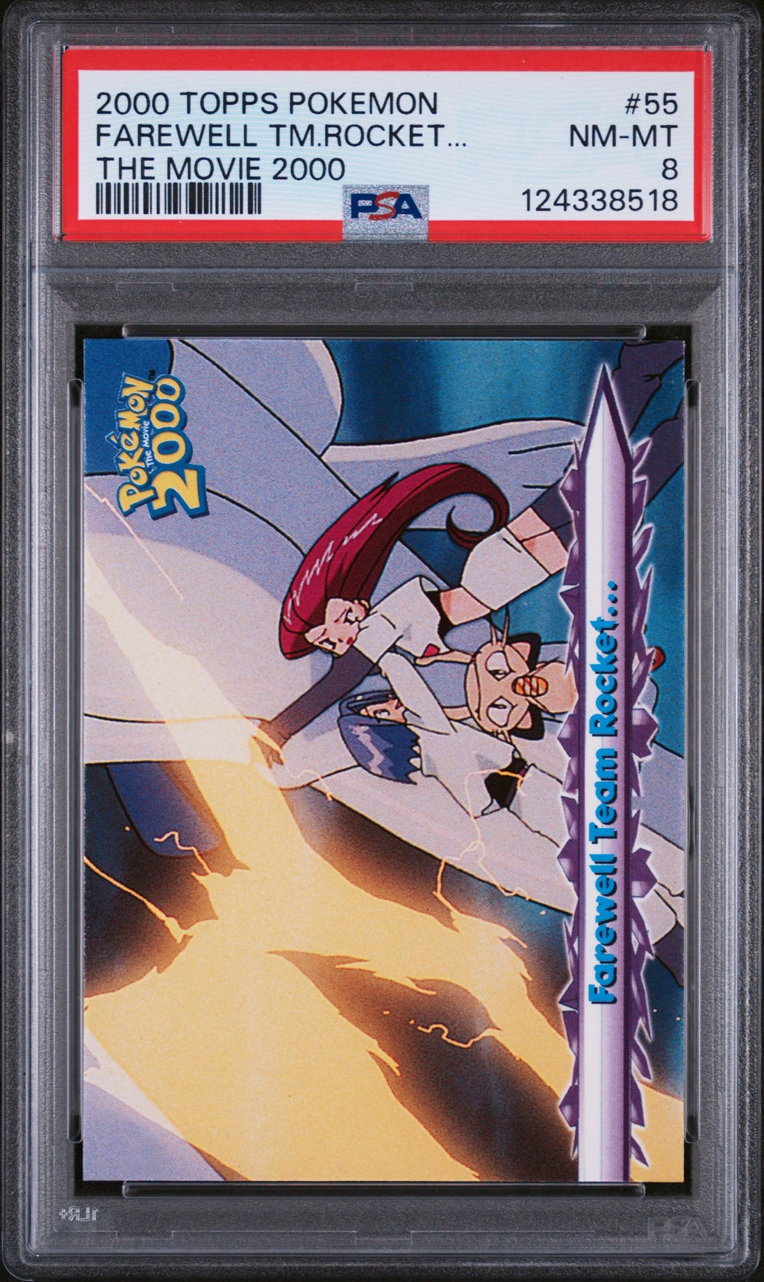 Farewell Tm.Rocket... The Movie 2000 Topps Pokemon The Movie 2000 55 NM PSA 8
