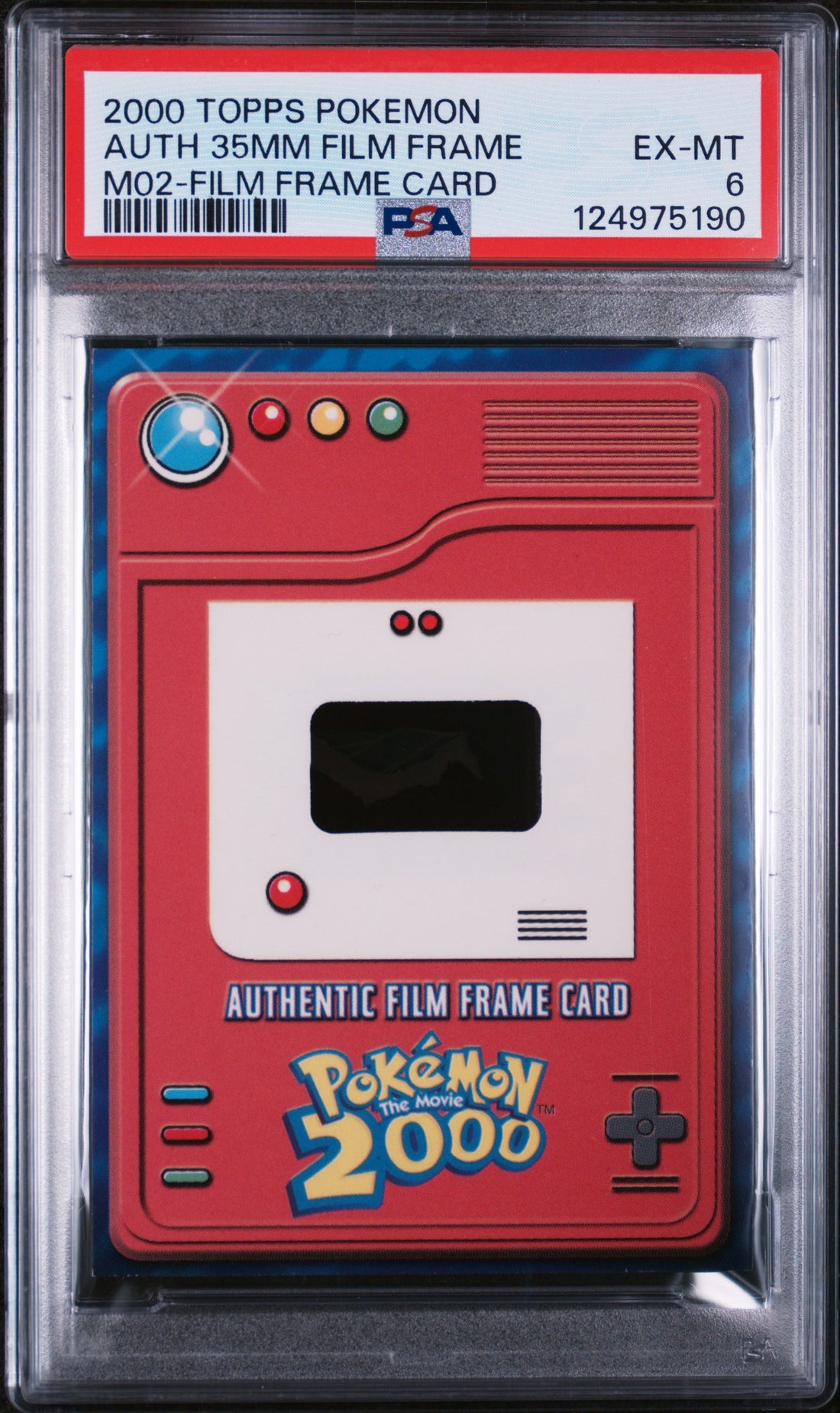 Auth 35mm Film Frame M02-Film Frame Card Topps Pokemon The Movie 2000 Authentic