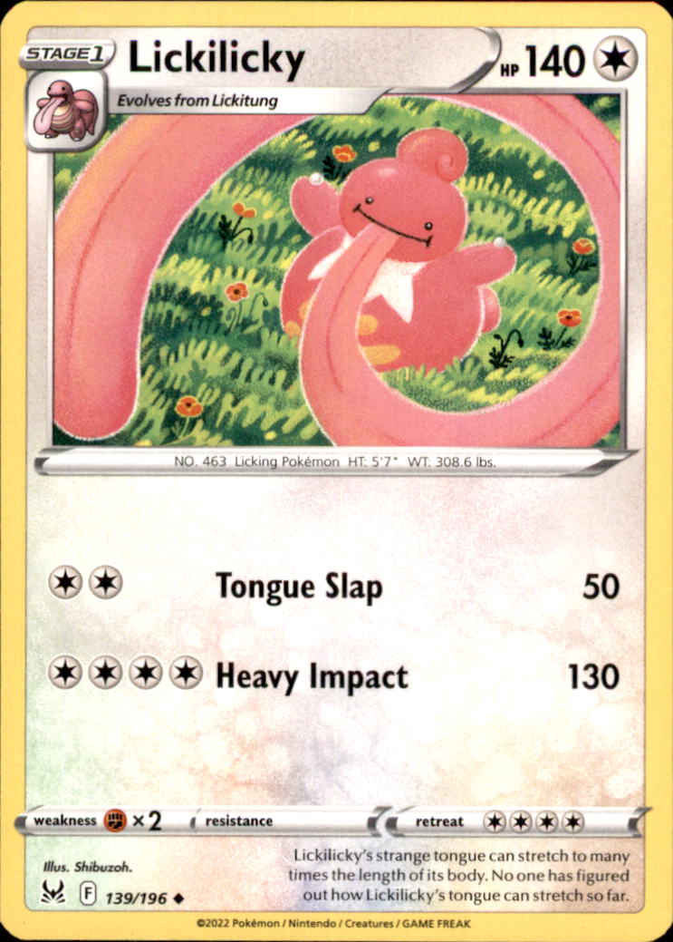 Lickilicky Uncommon SWSH11: Lost Origin 139/196 NM