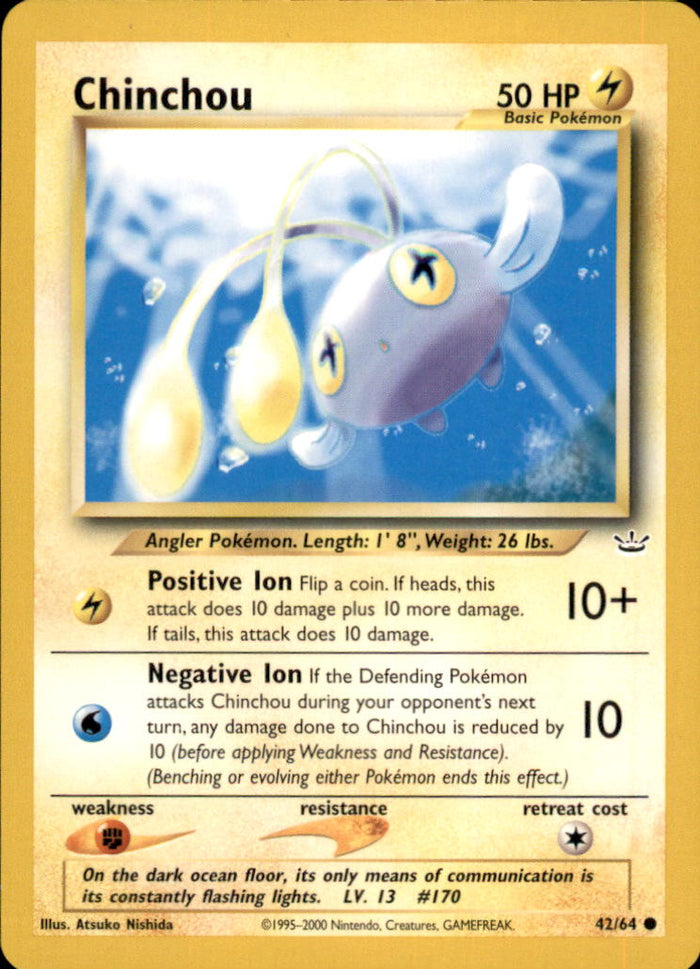 Chinchou Unlimited Common Neo Revelation 42/64 NM