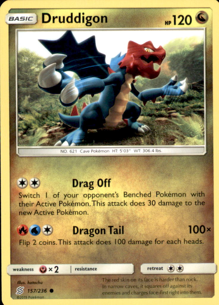 Druddigon Common SM - Unified Minds 157/236 NM