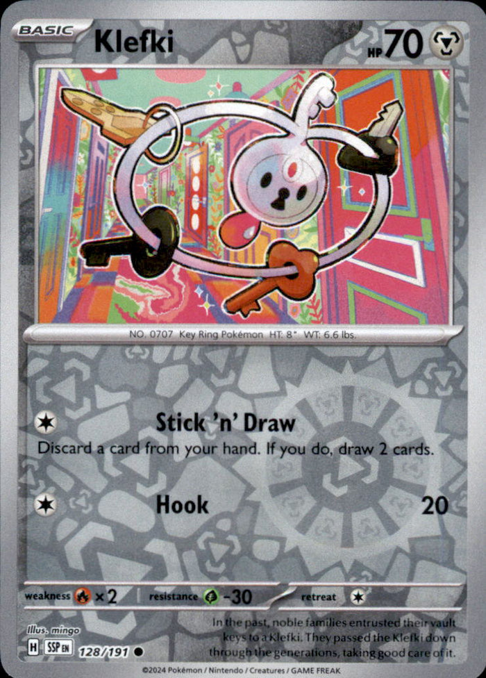 Klefki Reverse Holo Common SV08: Surging Sparks 128/191 NM