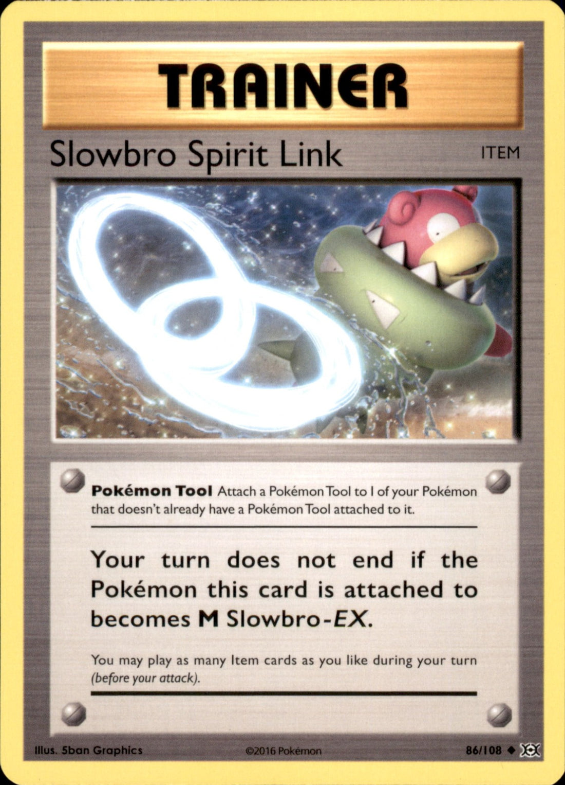 Slowbro Spirit Link Uncommon XY - Evolutions 86/108 NM