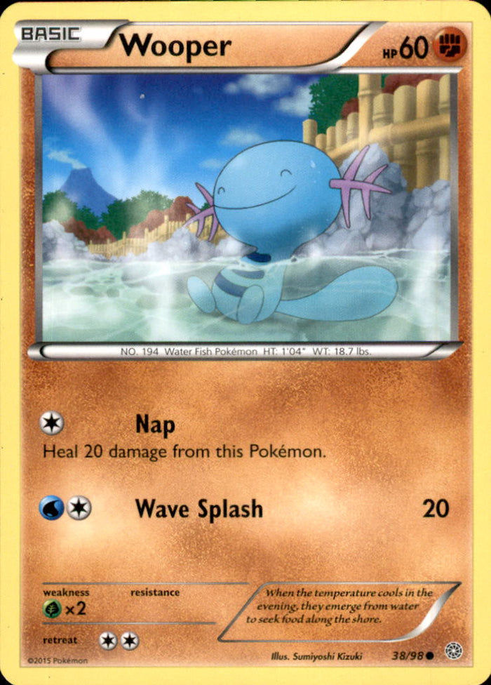 Wooper Common XY - Ancient Origins 38/98 NM