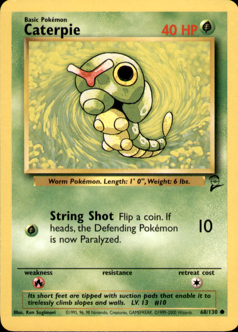 Caterpie Common Base Set 2 068/130 LP