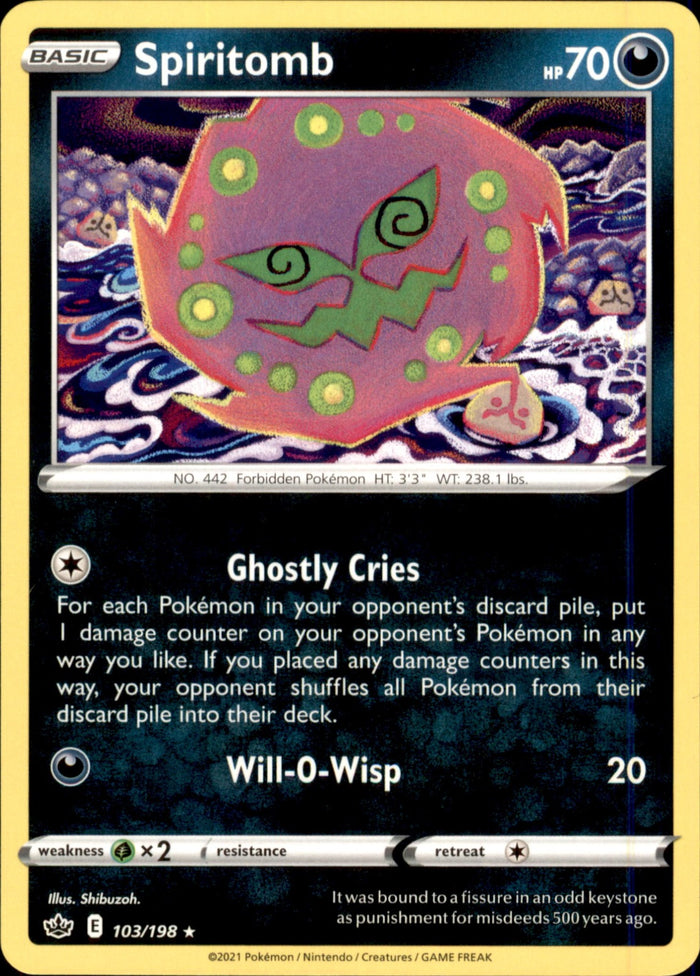 Spiritomb Rare SWSH06: Chilling Reign 103/198 NM