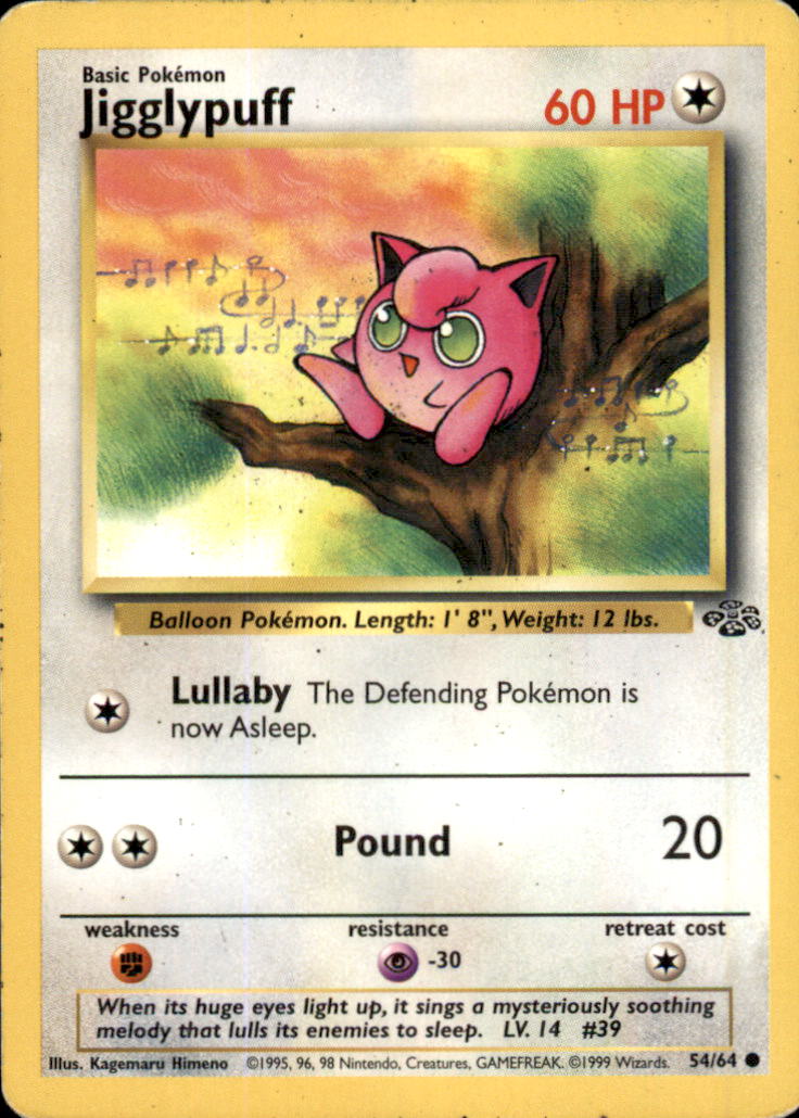 Jigglypuff Unlimited Common Jungle 54/64 LP