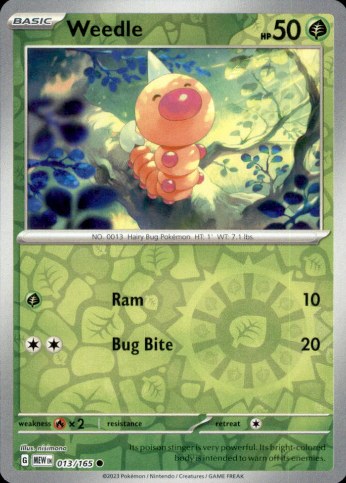 Weedle Reverse Holo Common SV: Scarlet & Violet 151 013/165 NM