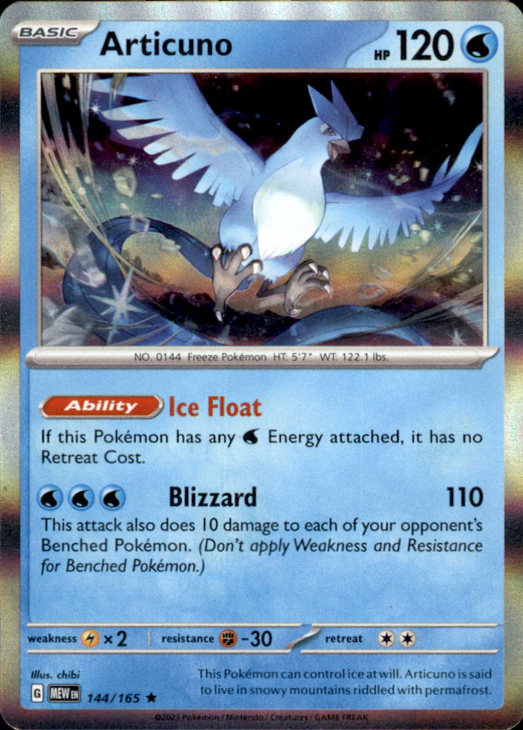 Articuno Holo Rare SV: Scarlet & Violet 151 144/165 NM