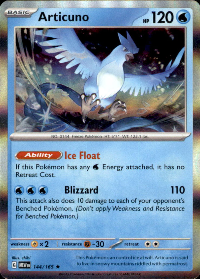 Articuno Holo Rare SV: Scarlet & Violet 151 144/165 NM