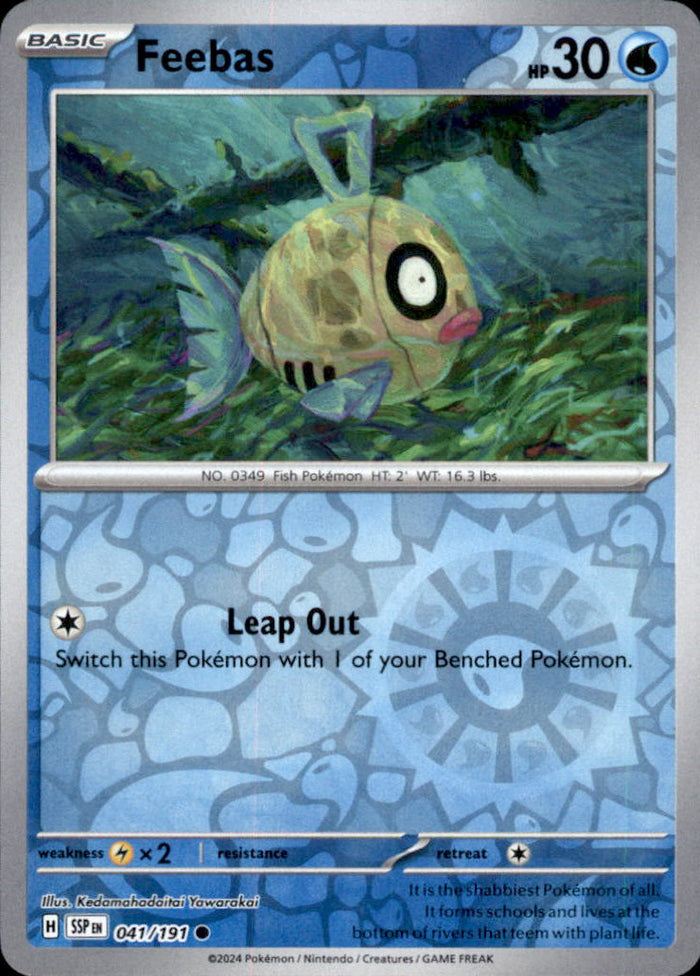 Feebas Reverse Holo Common SV08: Surging Sparks 041/191 NM