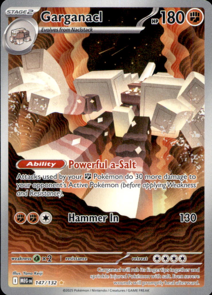 Garganacl Holo Illustration Rare ME01: Mega Evolution 147/132 NM