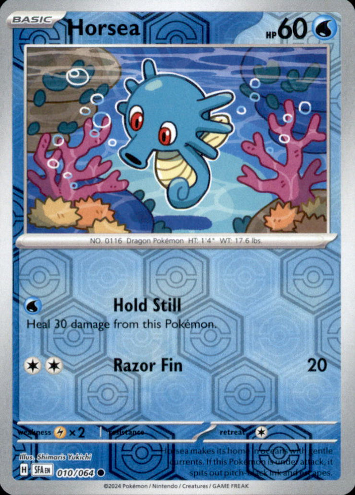 Horsea Reverse Holo Common SV: Shrouded Fable 010/064 NM