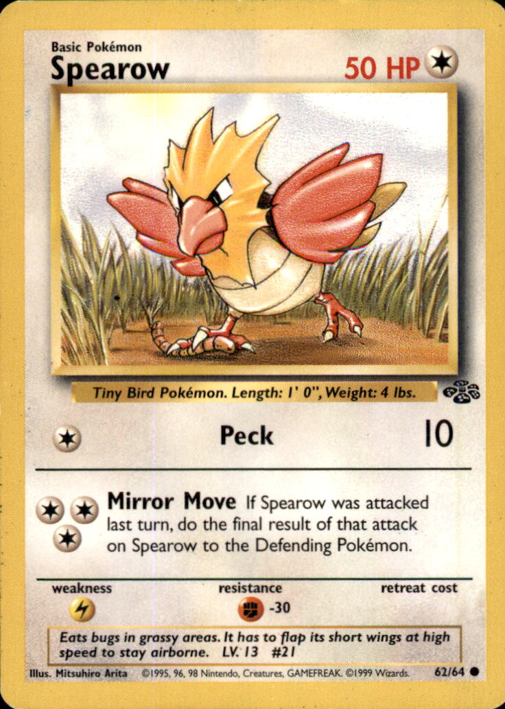 Spearow Unlimited Common Jungle 62/64 LP
