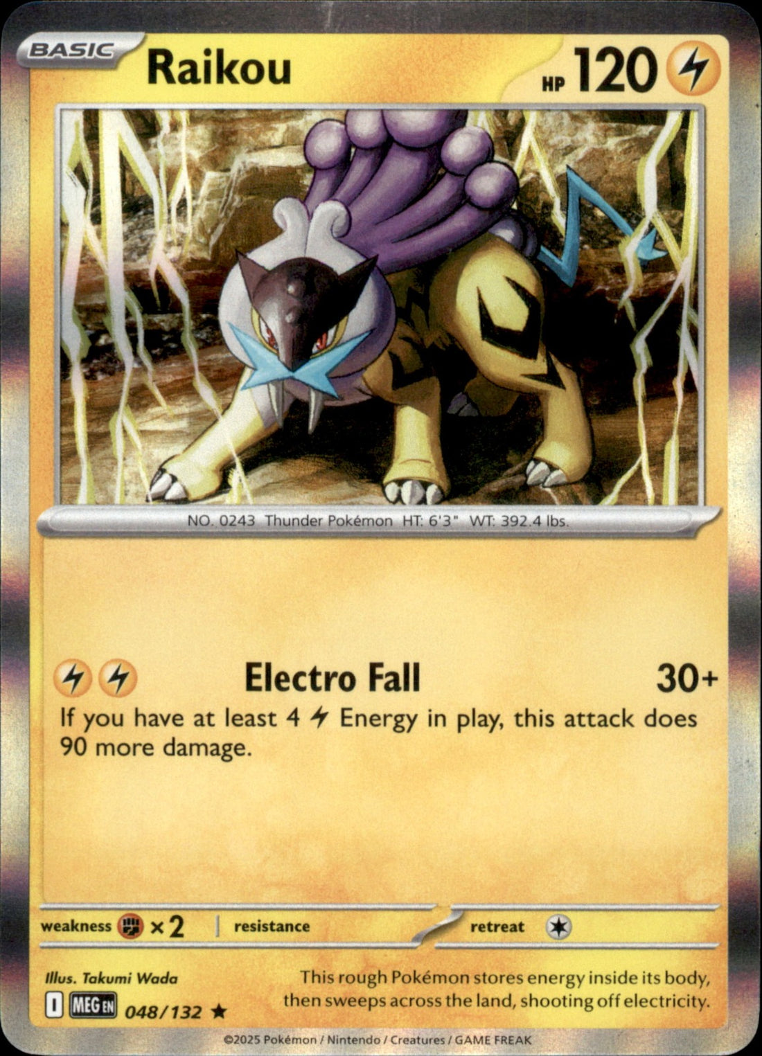 Raikou Holo Rare ME01: Mega Evolution 048/132 NM