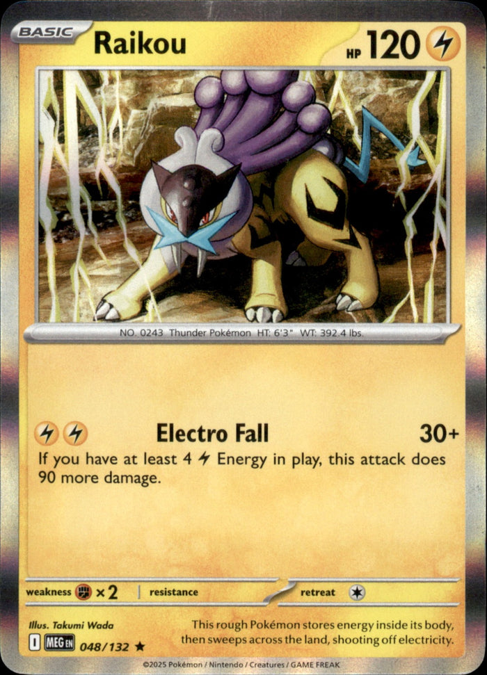 Raikou Holo Rare ME01: Mega Evolution 048/132 NM