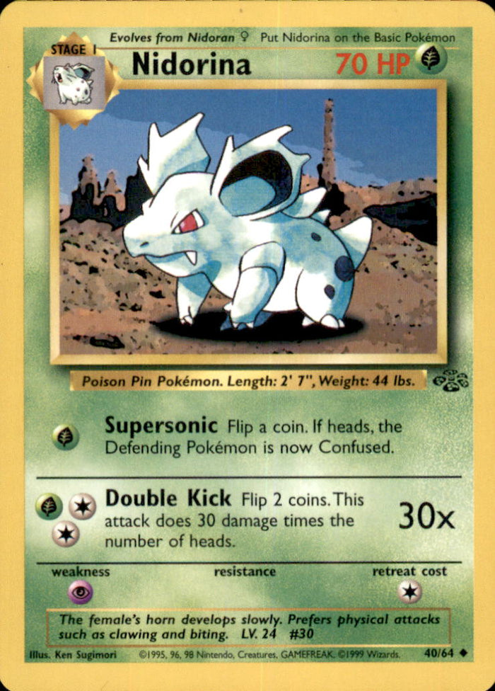 Nidorina Unlimited Uncommon Jungle 40/64 NM