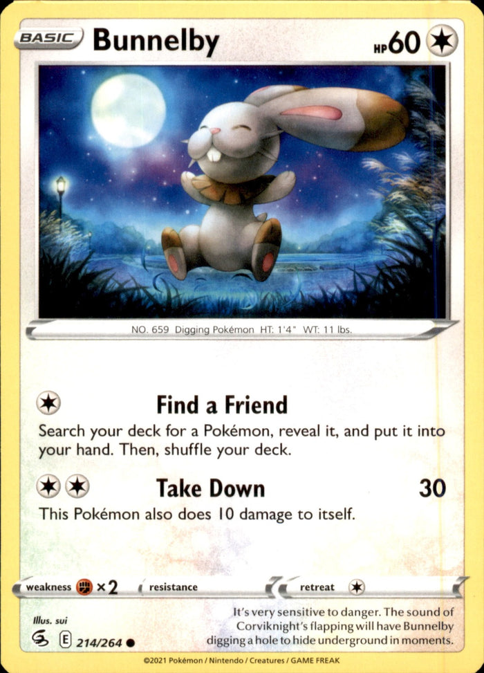 Bunnelby Common SWSH08: Fusion Strike 214/264 NM