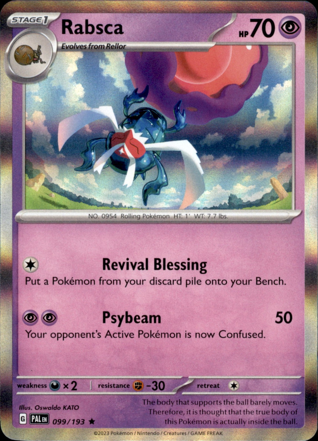 Rabsca Holo Rare SV02: Paldea Evolved 099/193 NM