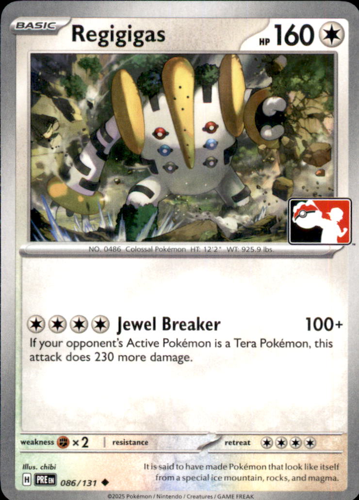 Regigigas Uncommon Prize Pack Series Cards 086/131 NM