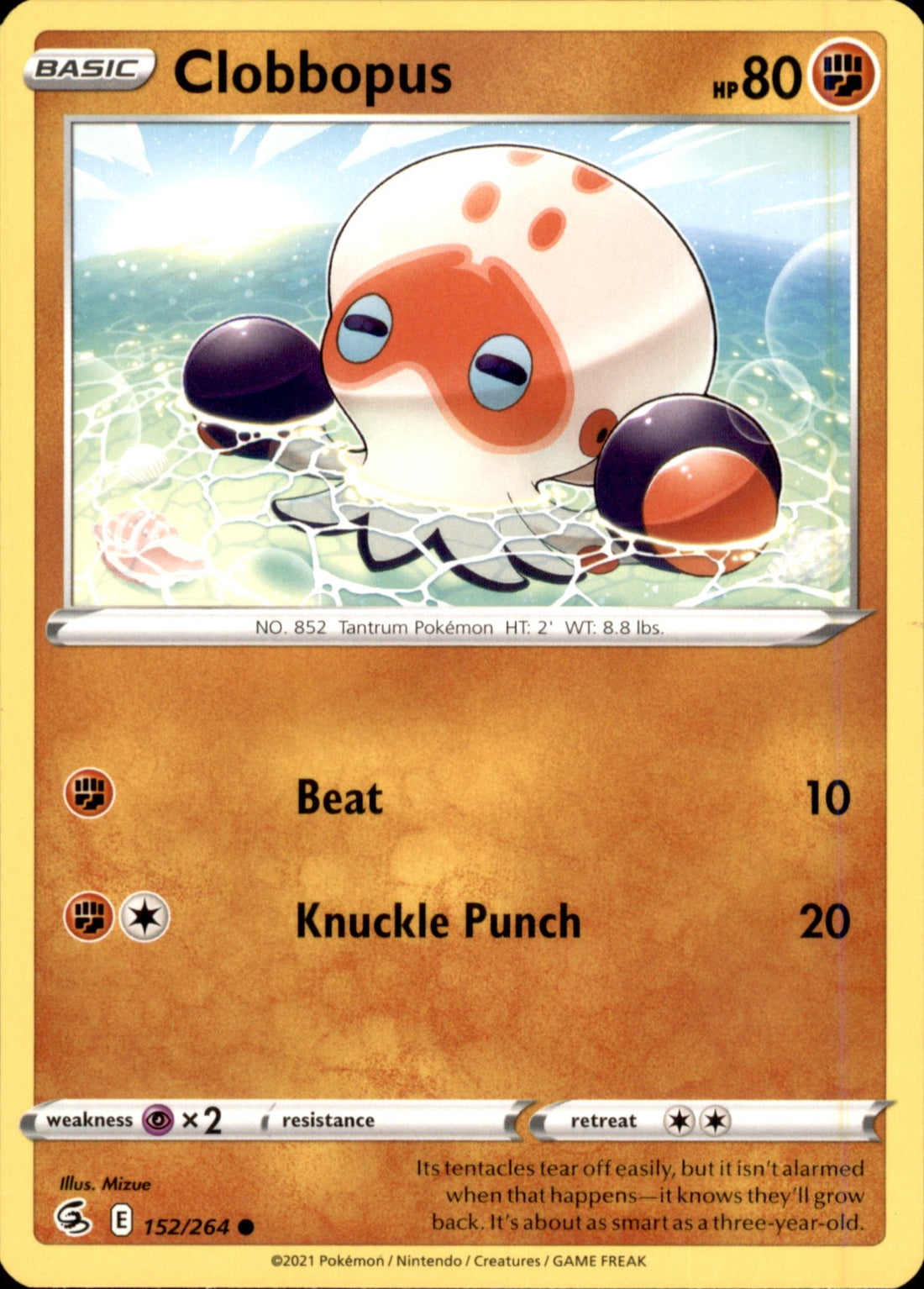 Clobbopus Common SWSH08: Fusion Strike 152/264 NM