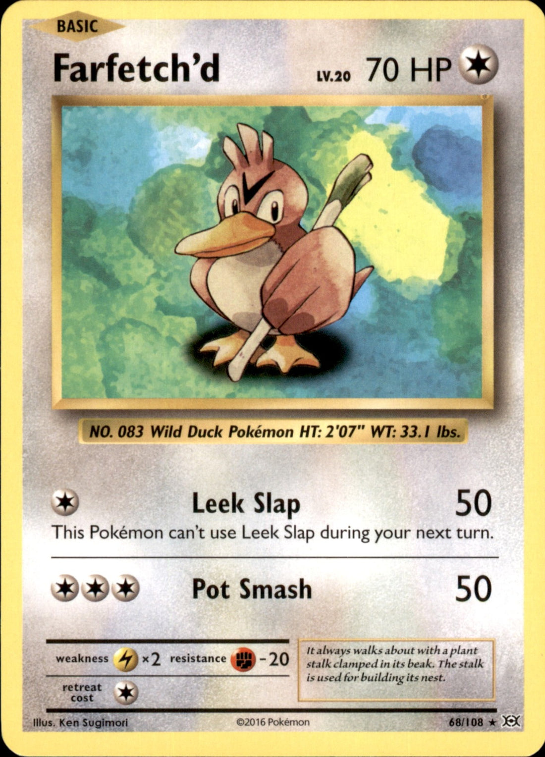 Farfetch'd Rare XY - Evolutions 68/108 NM