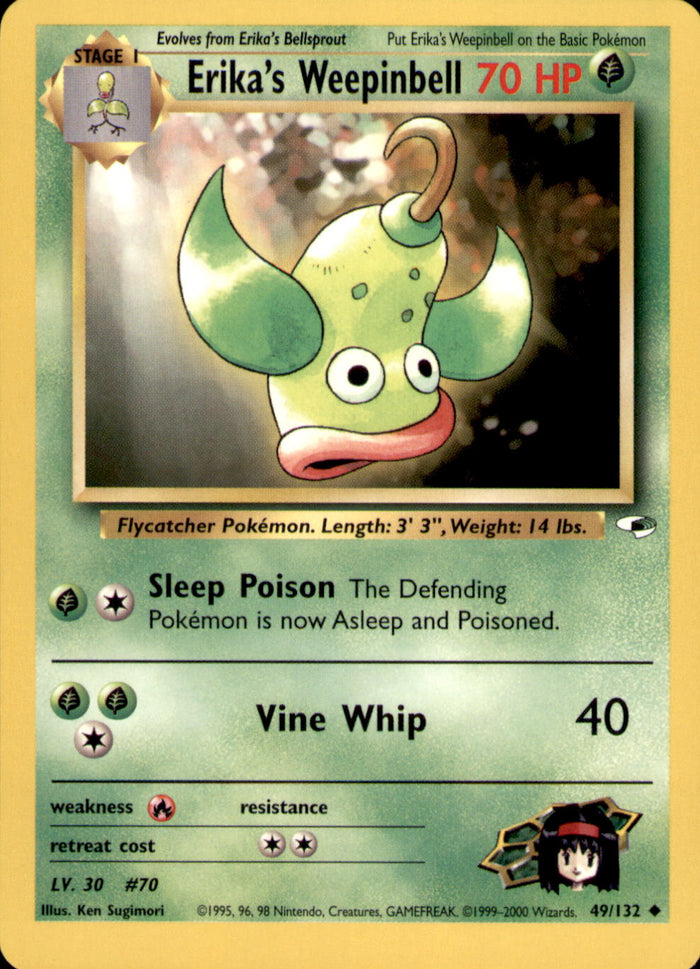 Erika's Weepinbell (49) Unlimited Uncommon Gym Heroes 049/132 NM