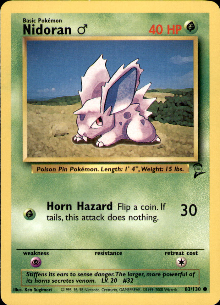 Nidoran M Common Base Set 2 083/130 LP